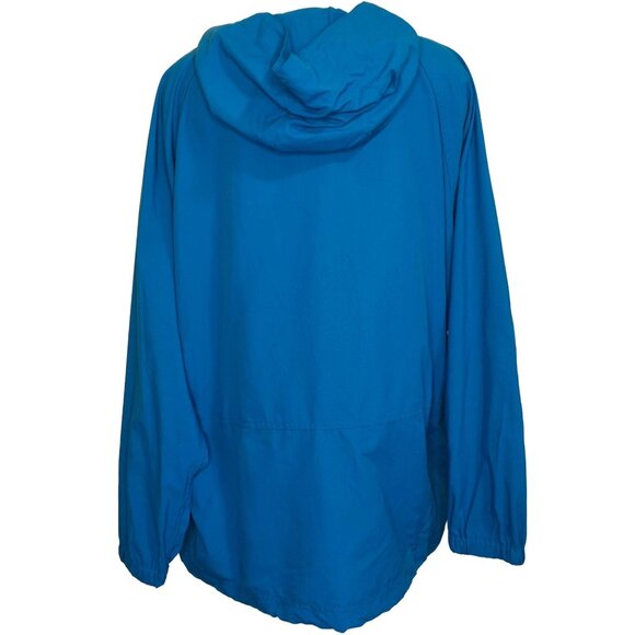 L.L.Bean Men's Blue Nylon Pullover Hoodie Jacket Size Large Kangaroo Pockets - Picture 2 of 10